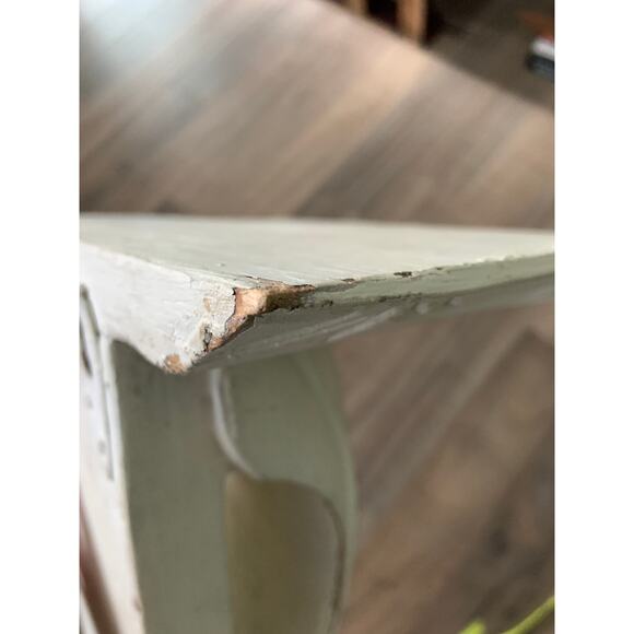 Large Hand Carved White Wood Rustic Corbel  Wall Shelf Approximately 15" High - Picture 6 of 11